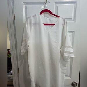 NWOT White V-Neck Blouse